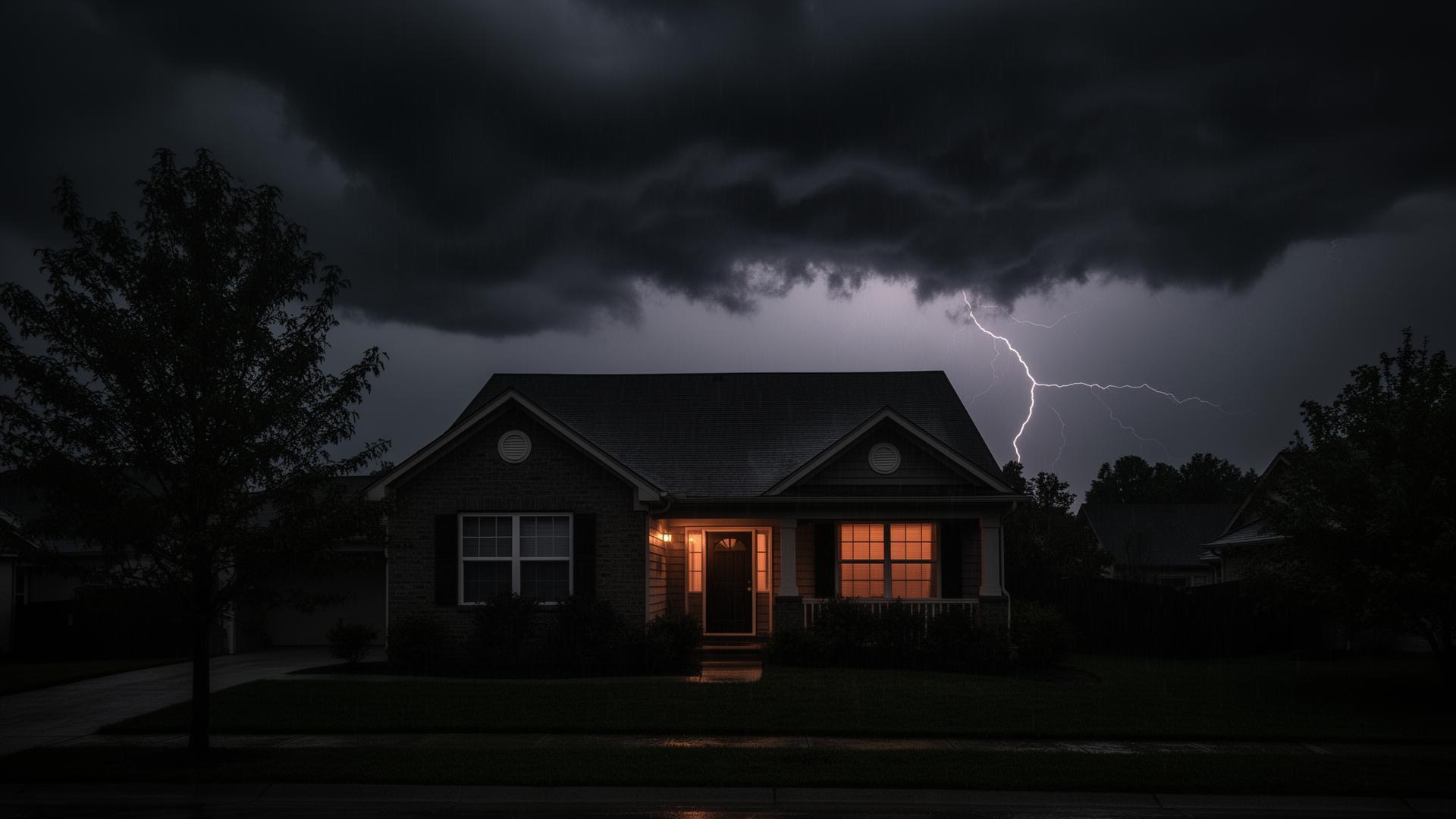 Storm over home